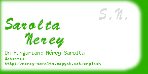 sarolta nerey business card