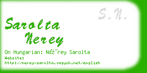 sarolta nerey business card